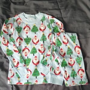 Festive Santa and Tree Pajama Set